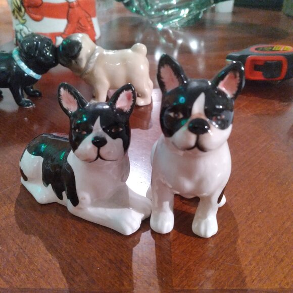 Vintage Black & White Bostone Terrier Dog Salt & Pepper Shakers - Picture 4 of 4